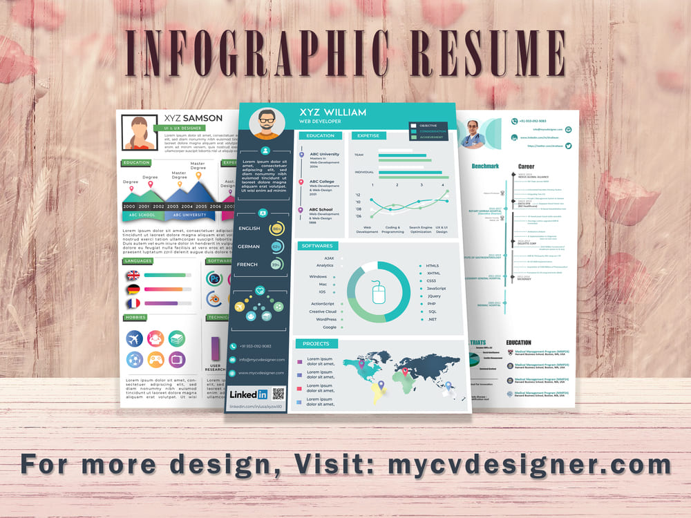 multiple-infographic-resume-infographic-cv-sample