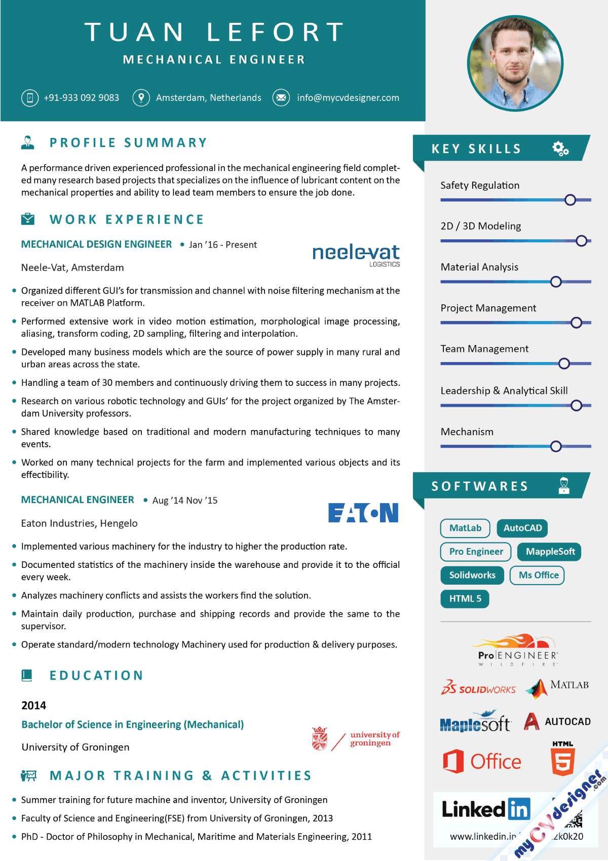 Best Mechanical Engineer Resume Samples - My CV Designer