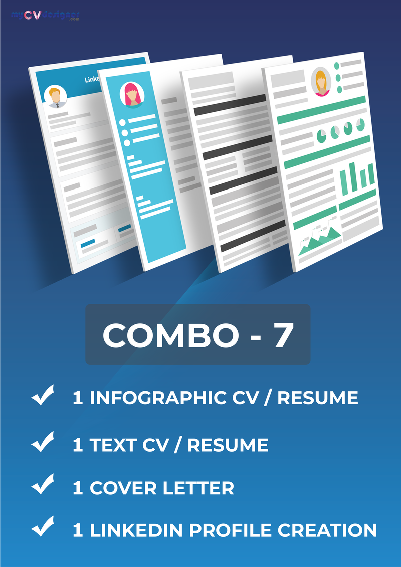 combo-infographic-resume-text-resume-cover-letter-linkedin-profile