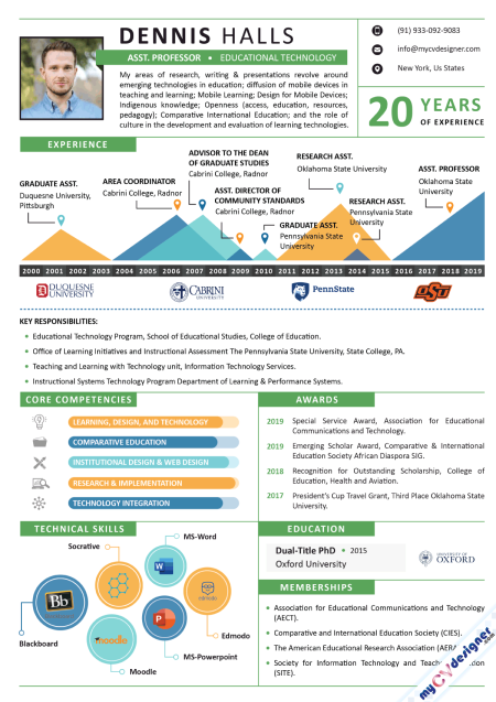 Assistant Professor Infographic Resume Template