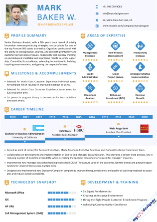 Informative Cv Example Infographic CV & Resume Templates – My CV Designer